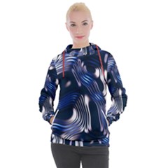 Structure Blue Background Women s Hooded Pullover by Dutashop