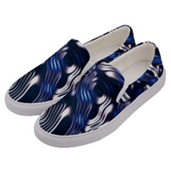 Structure Blue Background Men s Canvas Slip Ons