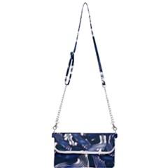 Structure Blue Background Mini Crossbody Handbag