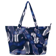 Structure Blue Background Full Print Shoulder Bag