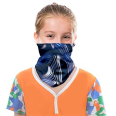 Structure Blue Background Face Covering Bandana (kids) by Dutashop