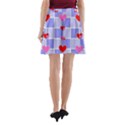 Love Hearts Valentine Decorative A-Line Pocket Skirt View2