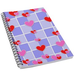 Love Hearts Valentine Decorative 5 5  X 8 5  Notebook