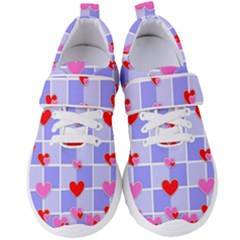 Love Hearts Valentine Decorative Women s Velcro Strap Shoes