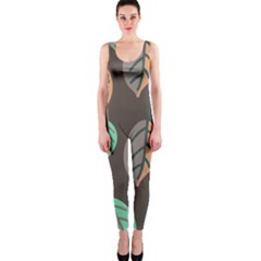 Leaf Brown One Piece Catsuit by Dutashop