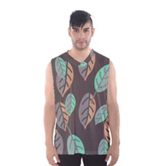 Leaf Brown Men s Basketball Tank Top