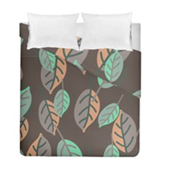 Leaf Brown Duvet Cover Double Side (full/ Double Size)