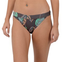 Leaf Brown Band Bikini Bottom by Dutashop