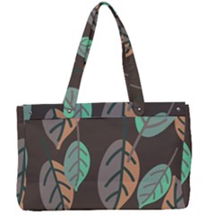 Leaf Brown Canvas Work Bag by Dutashop