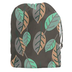 Leaf Brown Drawstring Pouch (3xl) by Dutashop