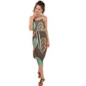 Leaf Brown Waist Tie Cover Up Chiffon Dress View1