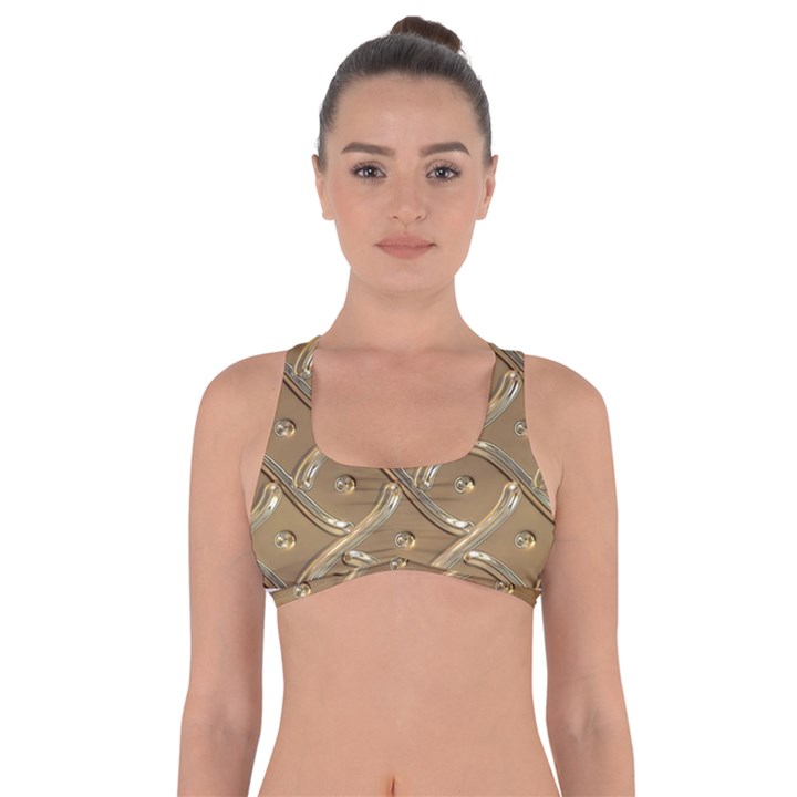 Gold Background Modern Got No Strings Sports Bra