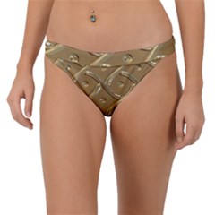 Gold Background Modern Band Bikini Bottom by Dutashop