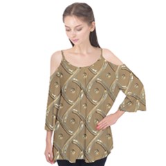 Gold Background Modern Flutter Tees