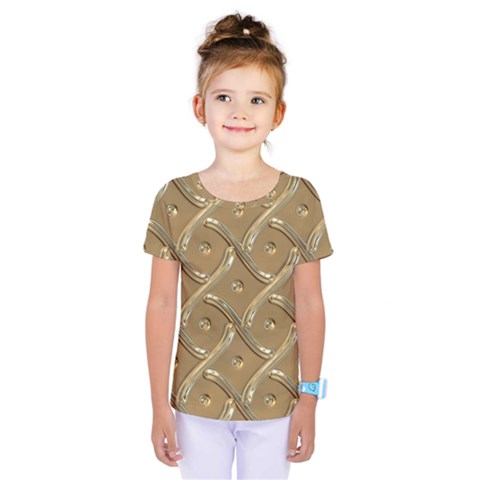 Gold Background Modern Kids  One Piece Tee by Dutashop