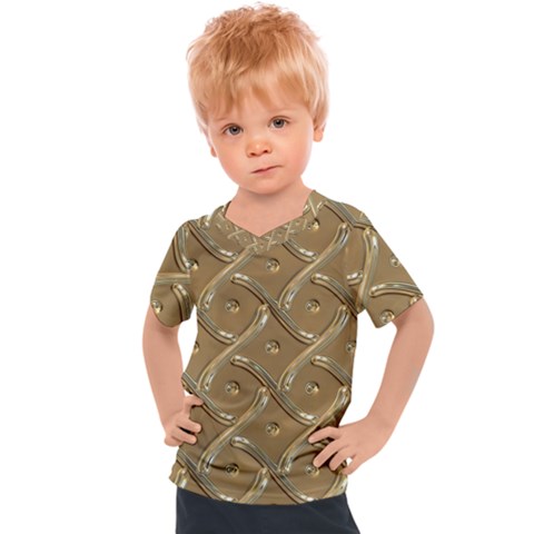 Gold Background Modern Kids  Sports Tee by Dutashop