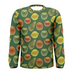 Background Fruits Several Men s Long Sleeve Tee