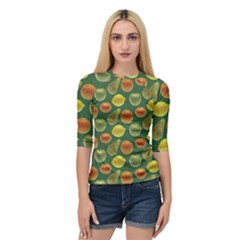 Background Fruits Several Quarter Sleeve Raglan Tee