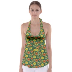 Background Fruits Several Babydoll Tankini Top