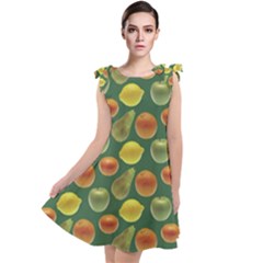 Background Fruits Several Tie Up Tunic Dress by Dutashop