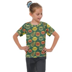 Background Fruits Several Kids  Mesh Piece Tee