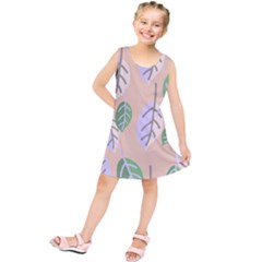 Leaf Pink Kids  Tunic Dress