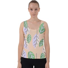 Leaf Pink Velvet Tank Top