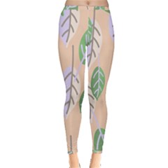 Leaf Pink Inside Out Leggings by Dutashop