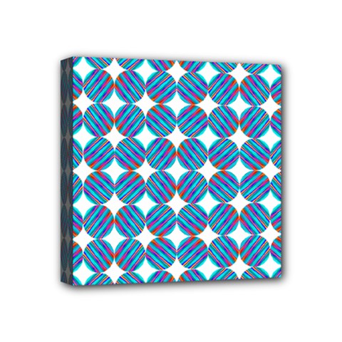 Geometric Dots Pattern Mini Canvas 4  X 4  (stretched)