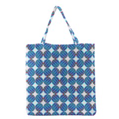 Geometric Dots Pattern Grocery Tote Bag