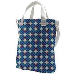 Geometric Dots Pattern Canvas Messenger Bag