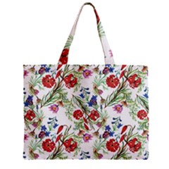 Summer Flowers Pattern Zipper Mini Tote Bag