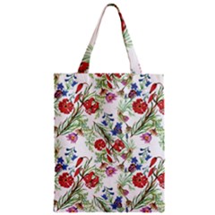 Summer flowers pattern Zipper Classic Tote Bag