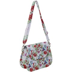 Summer flowers pattern Saddle Handbag