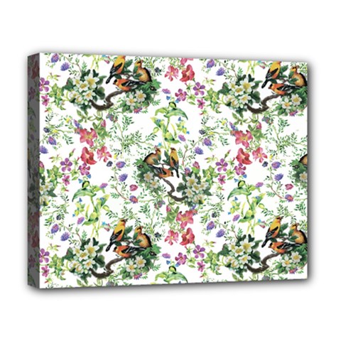 Green Flora Deluxe Canvas 20  X 16  (stretched) by goljakoff