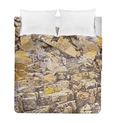 Rocky Texture Grunge Print Design Duvet Cover Double Side (full/ Double Size) by dflcprintsclothing