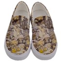 Rocky Texture Grunge Print Design Men s Canvas Slip Ons View1