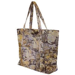 Rocky Texture Grunge Print Design Zip Up Canvas Bag by dflcprintsclothing