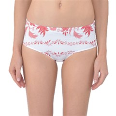 Folk Ornament Mid-waist Bikini Bottoms