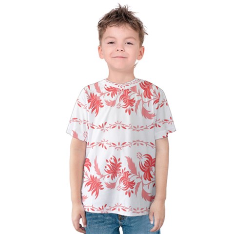 Folk Ornament Kids  Cotton Tee by Eskimos