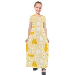 Abstract Daisy Kids  Short Sleeve Maxi Dress by Eskimos