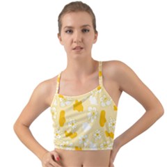 Abstract Daisy Mini Tank Bikini Top by Eskimos