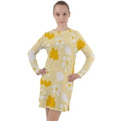 Abstract Daisy Long Sleeve Hoodie Dress by Eskimos