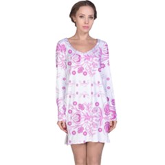 Pink Flowers Long Sleeve Nightdress by Eskimos