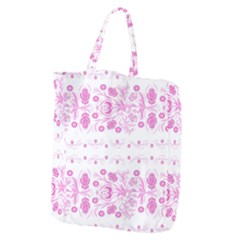 Pink Flowers Giant Grocery Tote by Eskimos