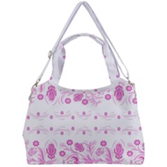 Pink Flowers Double Compartment Shoulder Bag by Eskimos