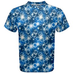 Star Hexagon Deep Blue Light Men s Cotton Tee