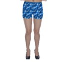 Star Hexagon Deep Blue Light Skinny Shorts View1