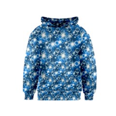 Star Hexagon Deep Blue Light Kids  Pullover Hoodie by Dutashop