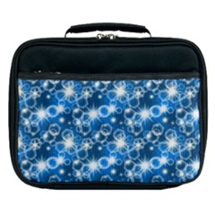 Star Hexagon Deep Blue Light Lunch Bag by Dutashop